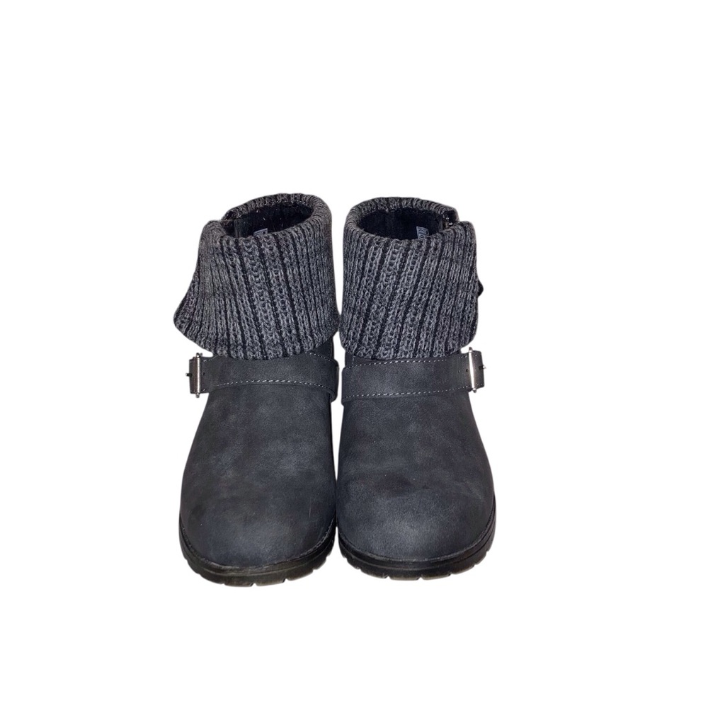 Rocket Dog Bentley Sweater Cuff Zip Ankle Boots Gray Women’s Size 7.5